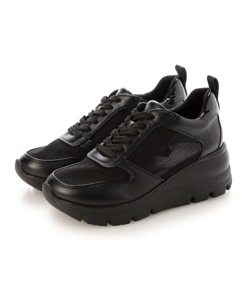 ing(イング)の「【WEB限定】厚底メッシュスニーカー(スニーカー・レディース・シルバー/ブラック/アイボリー・M/L/S)」の2枚目の写真