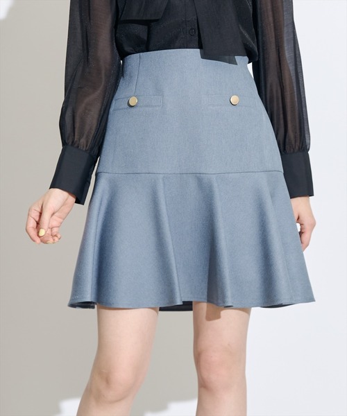 SWINGLE（スウィングル）の「金ボタンカルゼペプラムミニスカート（スカート・レディース・ネイビー/イエロー/ブルー・SMALL/MEDIUM）」の11枚目の写真