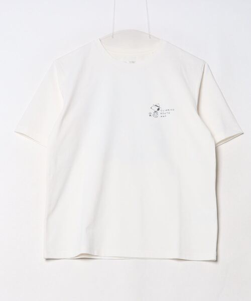 PEANUTS(ピーナッツ)の「ピーナッツ グラフィック半袖T 等高線(スヌーピー)(Tシャツ/カットソー・レディース・ブラック/オフホワイト・M/L/XL/S)」の2枚目の写真