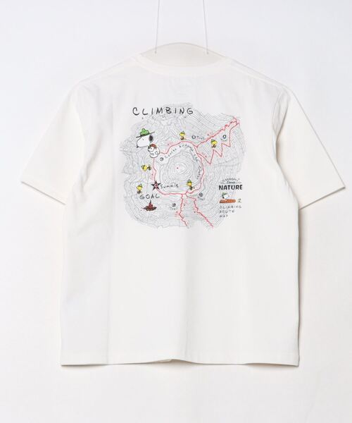 PEANUTS(ピーナッツ)の「ピーナッツ グラフィック半袖T 等高線(スヌーピー)(Tシャツ/カットソー・レディース・ブラック/オフホワイト・M/L/XL/S)」の3枚目の写真