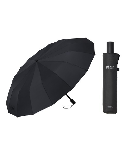 Waterfront(ウォーターフロント)の「16RIB Folding Umbrella 60cm 16本骨 耐風長傘(折りたたみ傘・メンズ・ネイビー/ブラック・FREE)」の14枚目の写真