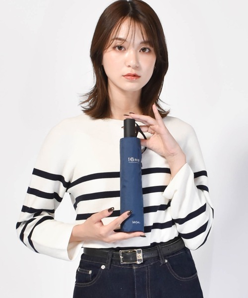 Waterfront(ウォーターフロント)の「16RIB Folding Umbrella 60cm 16本骨 耐風長傘(折りたたみ傘・メンズ・ネイビー/ブラック・FREE)」の10枚目の写真