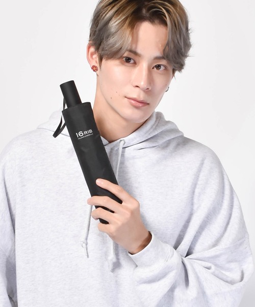 Waterfront(ウォーターフロント)の「16RIB Folding Umbrella 60cm 16本骨 耐風長傘(折りたたみ傘・メンズ・ネイビー/ブラック・FREE)」の9枚目の写真