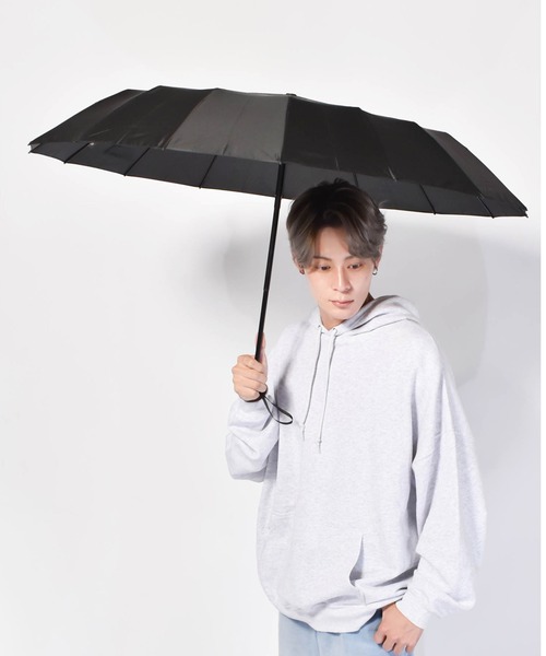 Waterfront(ウォーターフロント)の「16RIB Folding Umbrella 60cm 16本骨 耐風長傘(折りたたみ傘・メンズ・ネイビー/ブラック・FREE)」の18枚目の写真
