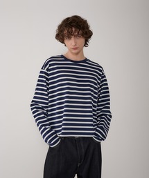 croped border long T-shirt/クロップドボーダーTシャツ