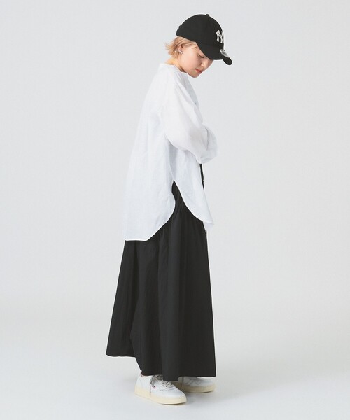 Ray BEAMS フレンチリネン ブラックシャツ Ray BEAMS フレンチリネン ブラックシャツ