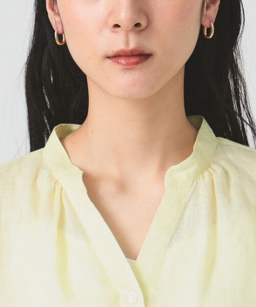 Ray BEAMS(レイビームス)の「リネン キーネック シャツ(シャツ/ブラウス・レディース・ホワイト/クリーム/サックスブルー・ONE SIZE)」の19枚目の写真