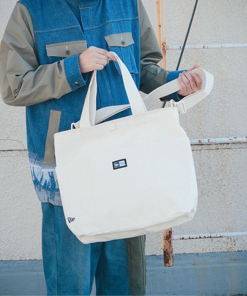 NEW ERA(ニューエラ)の「【NEW ERA/ニューエラ】UTILITY CANVAS TOTE(トートバッグ・メンズ・ブラック/アイボリー・FREE)」の15枚目の写真