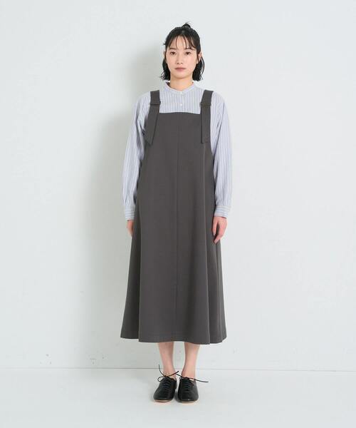 conges payes ADIEU TRISTESSE(コンジェ ペイエ アデュートリステス)の「シンプルポンチジャンスカ(ジャンパースカート・レディース・ベージュ/チャコールグレー・FREE)」の15枚目の写真