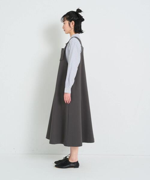 conges payes ADIEU TRISTESSE(コンジェ ペイエ アデュートリステス)の「シンプルポンチジャンスカ(ジャンパースカート・レディース・ベージュ/チャコールグレー・FREE)」の16枚目の写真