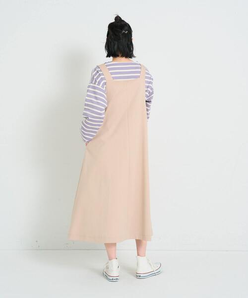 conges payes ADIEU TRISTESSE(コンジェ ペイエ アデュートリステス)の「シンプルポンチジャンスカ(ジャンパースカート・レディース・ベージュ/チャコールグレー・FREE)」の7枚目の写真