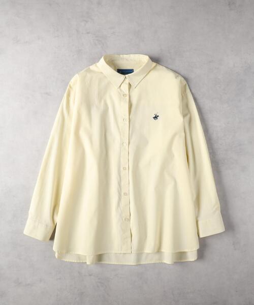 BEVERLY HILLS POLO CLUB(ビバリーヒルズポロクラブ)の「BEVERLY HILLS POLO CLUB(ビバリーヒルズポロクラブ)【レディース】ワンポイントレギュラーシャツ(シャツ/ブラウス・レディース・ホワイト/イエロー/グレー×ホワイト・M/L/XL)」の19枚目の写真