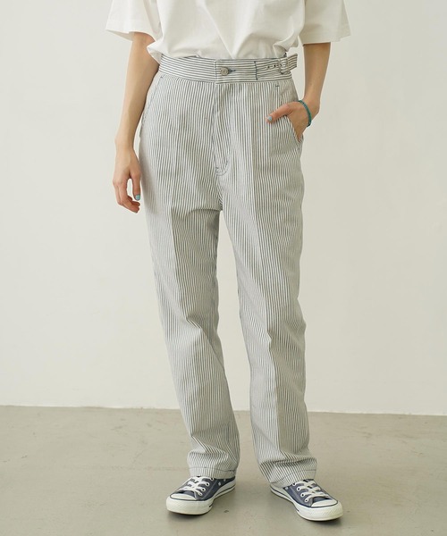 MILKFED.（ミルクフェド）の「HICKORY STRAIGHT PANTS（その他パンツ・レディース・レッド/ブラック/ライトブルー・S/M）」の3枚目の写真