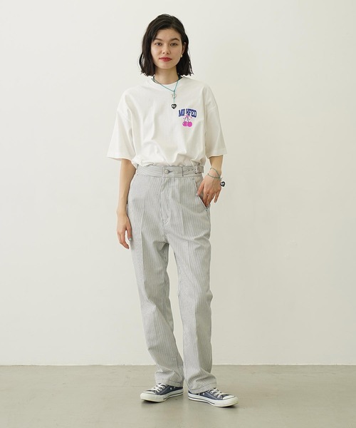 MILKFED.（ミルクフェド）の「HICKORY STRAIGHT PANTS（その他パンツ・レディース・レッド/ブラック/ライトブルー・S/M）」の7枚目の写真