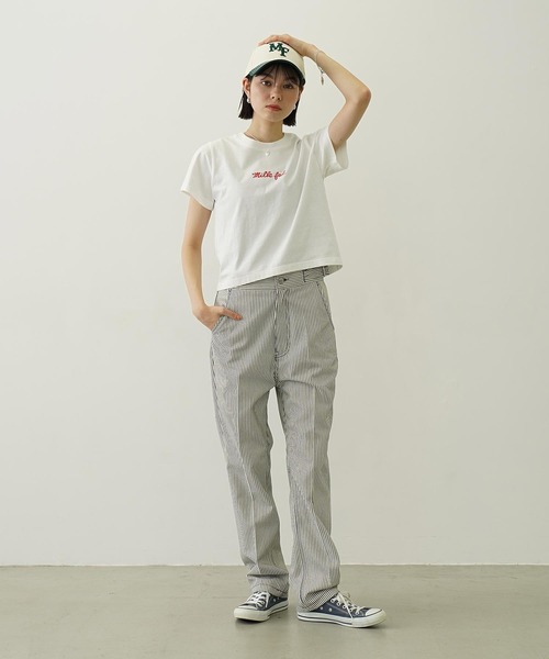 MILKFED.（ミルクフェド）の「HICKORY STRAIGHT PANTS（その他パンツ・レディース・レッド/ブラック/ライトブルー・S/M）」の13枚目の写真
