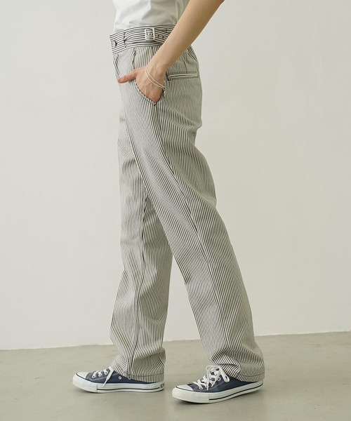 MILKFED.（ミルクフェド）の「HICKORY STRAIGHT PANTS（その他パンツ・レディース・レッド/ブラック/ライトブルー・S/M）」の11枚目の写真