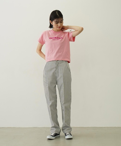 MILKFED.（ミルクフェド）の「HICKORY STRAIGHT PANTS（その他パンツ・レディース・レッド/ブラック/ライトブルー・S/M）」の14枚目の写真