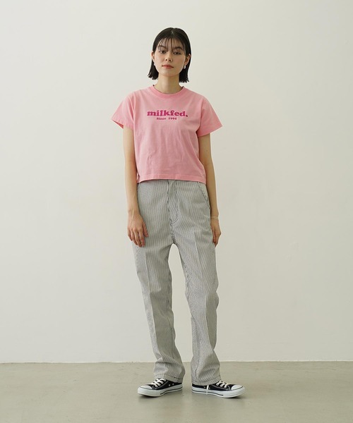 MILKFED.（ミルクフェド）の「HICKORY STRAIGHT PANTS（その他パンツ・レディース・レッド/ブラック/ライトブルー・S/M）」の15枚目の写真