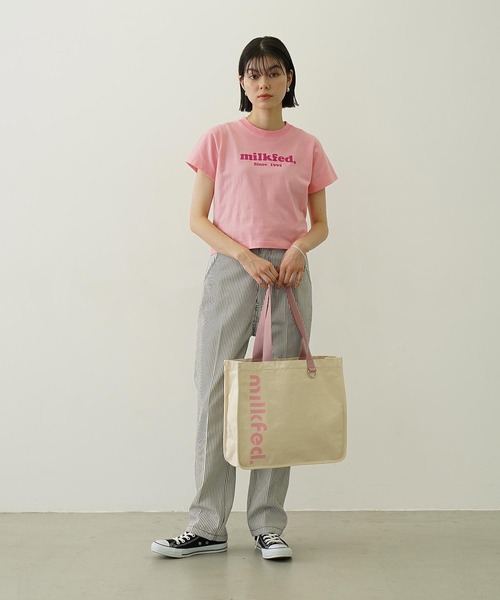MILKFED.（ミルクフェド）の「HICKORY STRAIGHT PANTS（その他パンツ・レディース・レッド/ブラック/ライトブルー・S/M）」の16枚目の写真