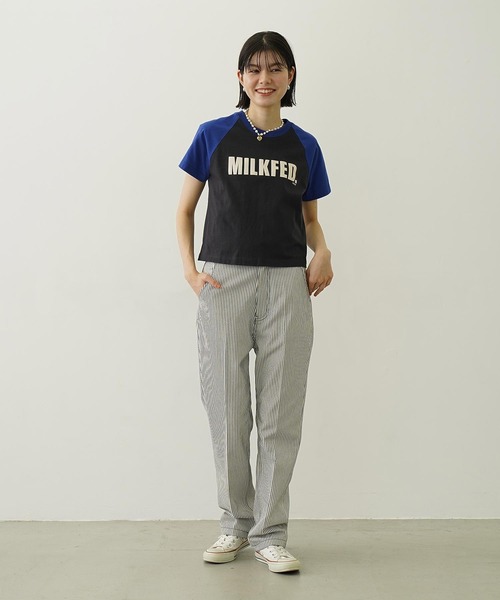 MILKFED.（ミルクフェド）の「HICKORY STRAIGHT PANTS（その他パンツ・レディース・レッド/ブラック/ライトブルー・S/M）」の19枚目の写真