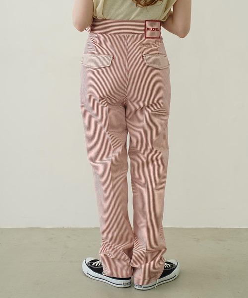 MILKFED.（ミルクフェド）の「HICKORY STRAIGHT PANTS（その他パンツ・レディース・レッド/ブラック/ライトブルー・S/M）」の22枚目の写真