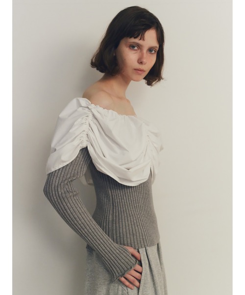 SORIN（ソリン ）の「Stretchy Viscose Dramatic Neck Top（ニット