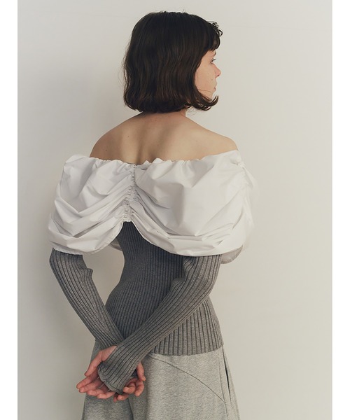SORIN(ソリン )の「Stretchy Viscose Dramatic Neck Top(ニット/セーター・レディース・ライトグレー/グリーン/ダークネイビー・38)」の7枚目の写真