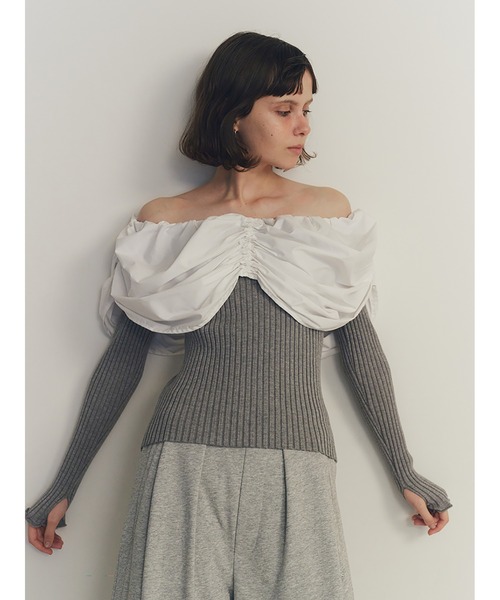 SORIN（ソリン ）の「Stretchy Viscose Dramatic Neck Top（ニット