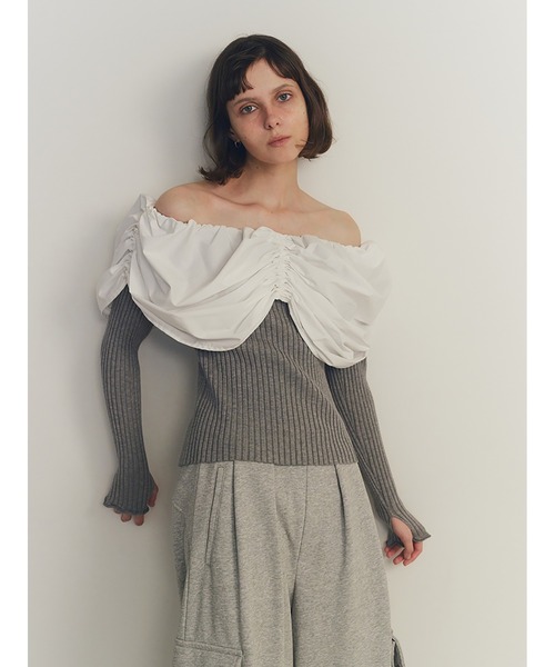 SORIN(ソリン )の「Stretchy Viscose Dramatic Neck Top(ニット/セーター・レディース・ライトグレー/グリーン/ダークネイビー・38)」の9枚目の写真