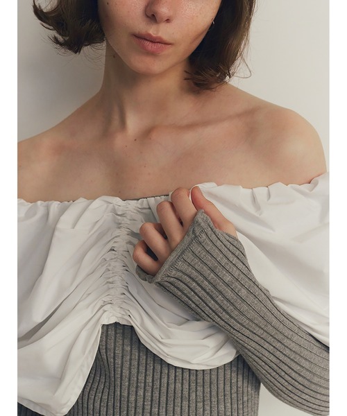 SORIN（ソリン ）の「Stretchy Viscose Dramatic Neck Top（ニット
