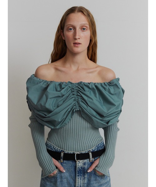SORIN（ソリン ）の「Stretchy Viscose Dramatic Neck Top（ニット