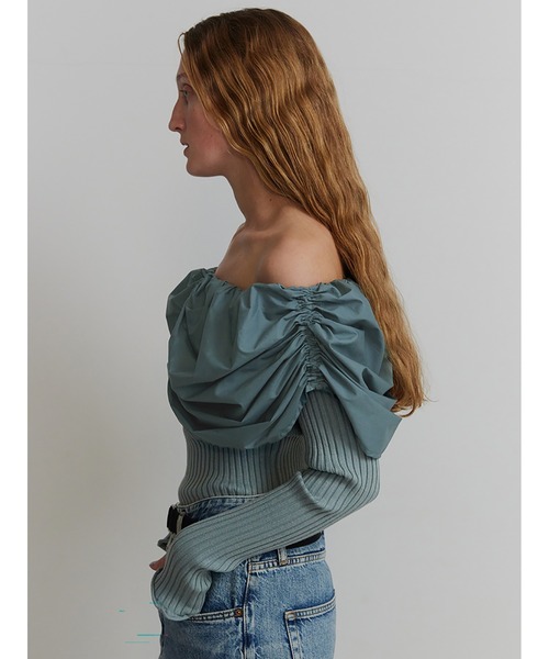 SORIN（ソリン ）の「Stretchy Viscose Dramatic Neck Top（ニット