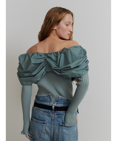 SORIN（ソリン ）の「Stretchy Viscose Dramatic Neck Top（ニット