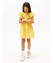 TOMMY HILFIGER（トミーヒルフィガー）の「GIRLS テクスチャードコットンワンピース（ワンピース）」