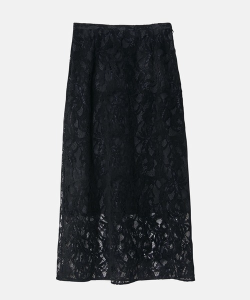 LE CIEL BLEU(ルシェルブルー)の「フロッキーレーススカート / Flocky Lace Skirt(スカート・レディース・ホワイト/ブラック・38/36/34)」の5枚目の写真
