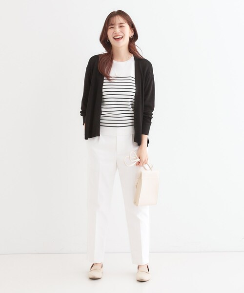 DRESKIP（ドレスキップ）の「【洗える/UV】明日も着たくなる ニットカーディガン（カーディガン/ボレロ・レディース・ライトグレー/グリーン系/イエロー/ブラック/グレー・01/02/03）」の18枚目の写真