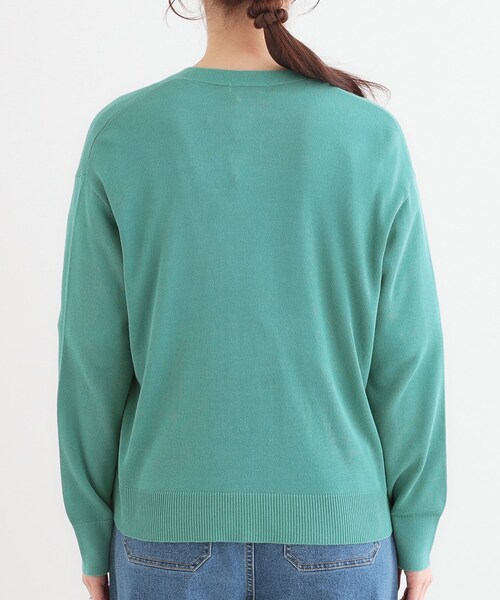 DRESKIP（ドレスキップ）の「【洗える/UV】明日も着たくなる ニットカーディガン（カーディガン/ボレロ・レディース・ライトグレー/グリーン系/イエロー/ブラック/グレー・01/02/03）」の10枚目の写真