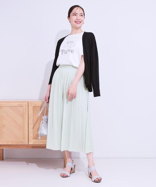 DRESKIP（ドレスキップ）の「【洗える/UV】明日も着たくなる ニットカーディガン（カーディガン/ボレロ・レディース・ライトグレー/グリーン系/イエロー/ブラック/グレー・01/02/03）」の6枚目の写真