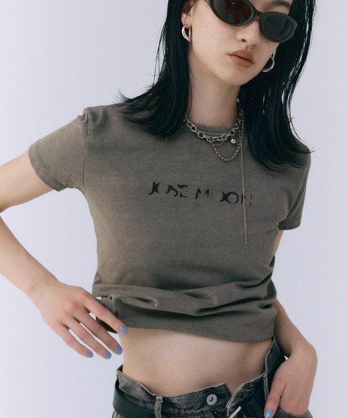 ジョゼムーン　Tシャツ チャコールグレー JOSE MOON tシャツ DAMAGE TSHIRT/ダメージTシャツ レディース