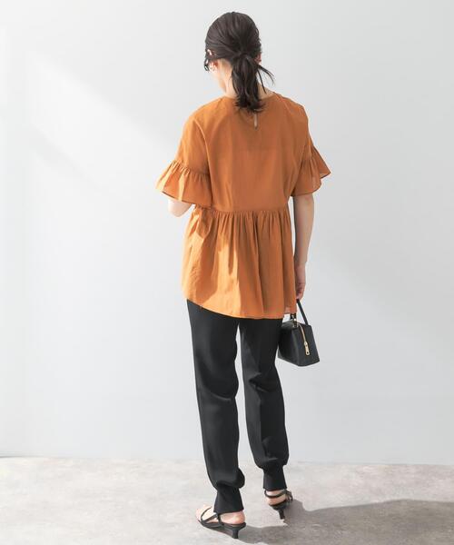セール】F by ROSSO コットンボイル切替ギャザーブラウス（シャツ