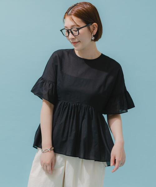 F by ROSSO(エフバイロッソ)の「F by ROSSO コットンボイル切替ギャザーブラウス(シャツ/ブラウス・レディース・ブラック/ライトブラウン/ラベンダー/ミント・FREE)」の18枚目の写真