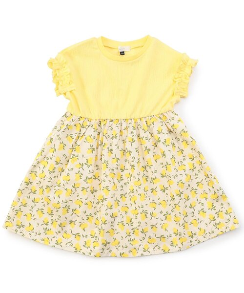 Seraph（セラフ）の「【ジュニア対応】フリル袖のドッキングワンピース（ワンピース・キッズ・ブルー/レモンイエロー/ブラック/ミント・80/90/100/110/120/130/140）」の10枚目の写真