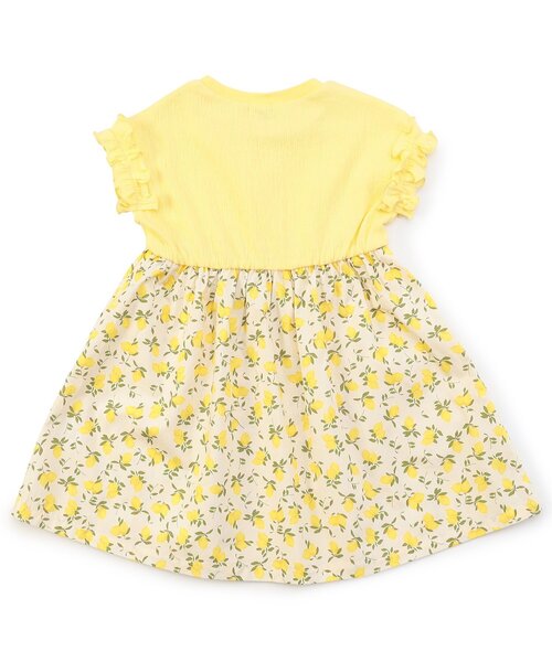 Seraph（セラフ）の「【ジュニア対応】フリル袖のドッキングワンピース（ワンピース・キッズ・ブルー/レモンイエロー/ブラック/ミント・80/90/100/110/120/130/140）」の11枚目の写真