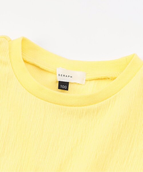 Seraph（セラフ）の「【ジュニア対応】フリル袖のドッキングワンピース（ワンピース・キッズ・ブルー/レモンイエロー/ブラック/ミント・80/90/100/110/120/130/140）」の12枚目の写真