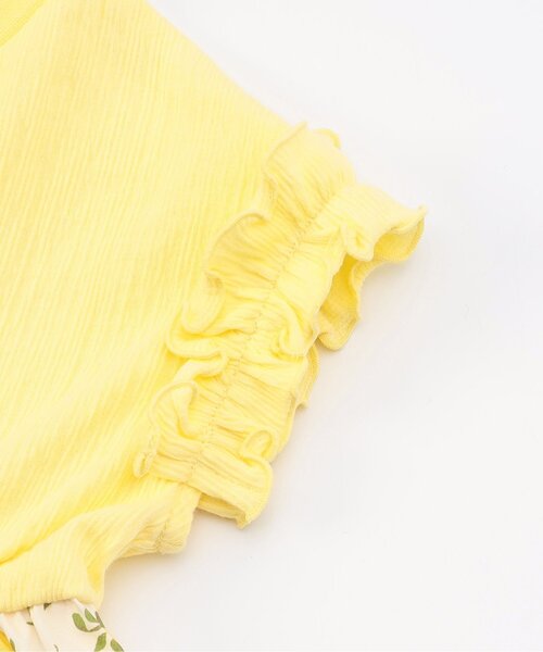 Seraph（セラフ）の「【ジュニア対応】フリル袖のドッキングワンピース（ワンピース・キッズ・ブルー/レモンイエロー/ブラック/ミント・80/90/100/110/120/130/140）」の13枚目の写真