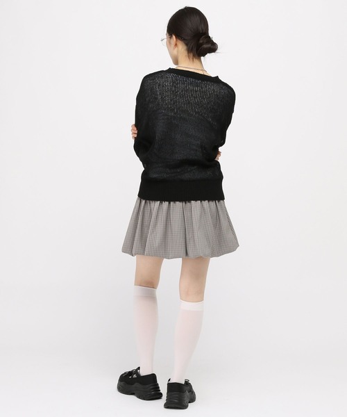 3.3 Field Trip （3.3フィールドトリップ）の「3.3 Field Trip／チェックバルーンスカート（スカート・レディース・グレー/ベージュ・FREE）」の16枚目の写真