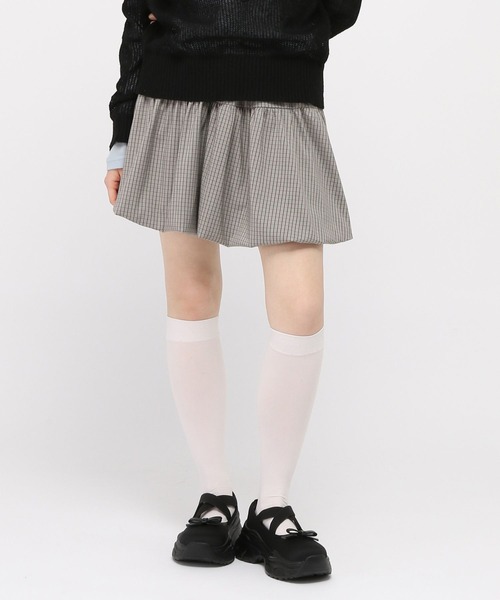 3.3 Field Trip （3.3フィールドトリップ）の「3.3 Field Trip／チェックバルーンスカート（スカート・レディース・グレー/ベージュ・FREE）」の17枚目の写真