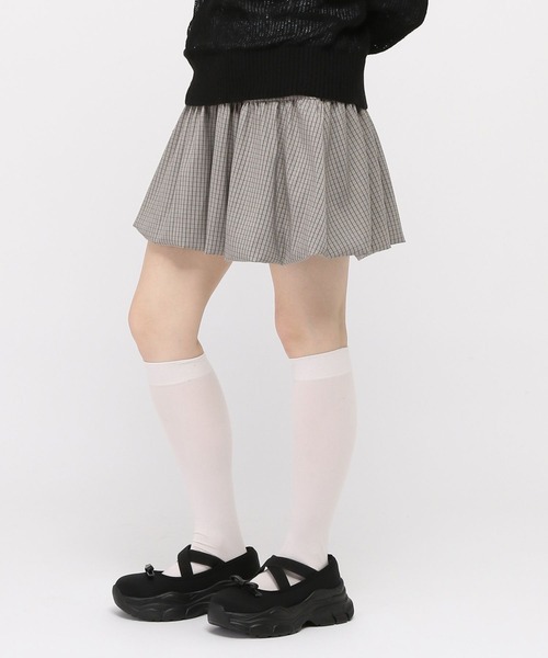 3.3 Field Trip （3.3フィールドトリップ）の「3.3 Field Trip／チェックバルーンスカート（スカート・レディース・グレー/ベージュ・FREE）」の18枚目の写真
