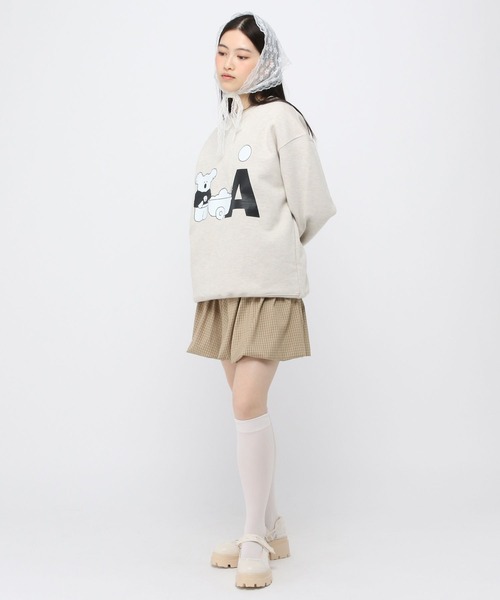 3.3 Field Trip （3.3フィールドトリップ）の「3.3 Field Trip／チェックバルーンスカート（スカート・レディース・グレー/ベージュ・FREE）」の4枚目の写真