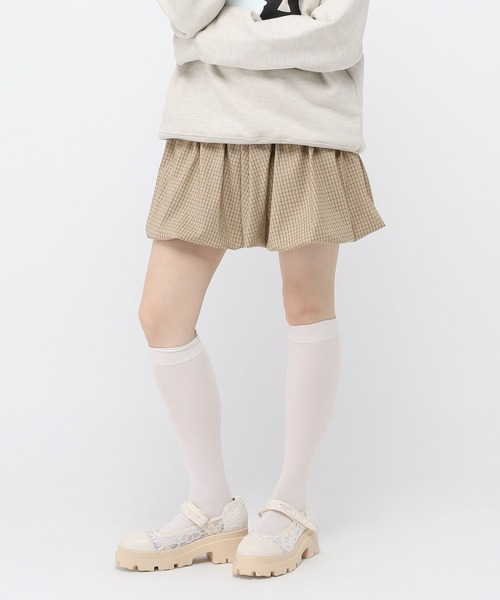 3.3 Field Trip （3.3フィールドトリップ）の「3.3 Field Trip／チェックバルーンスカート（スカート・レディース・グレー/ベージュ・FREE）」の7枚目の写真